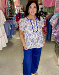 Blue Blossoms Top